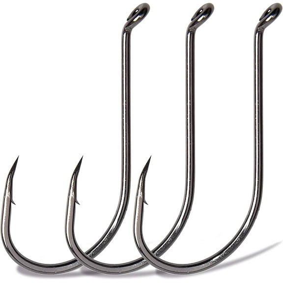 100pcs Octopus Beak Offset Fishing Hooks Froged Sport Circle Hooks Sharp High Carbon Steel Fishing Hook