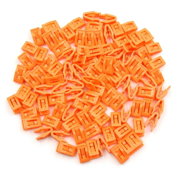100pcs Orange Car Console Retainers Auto Dashboard Instrument Trim Clip Fastener