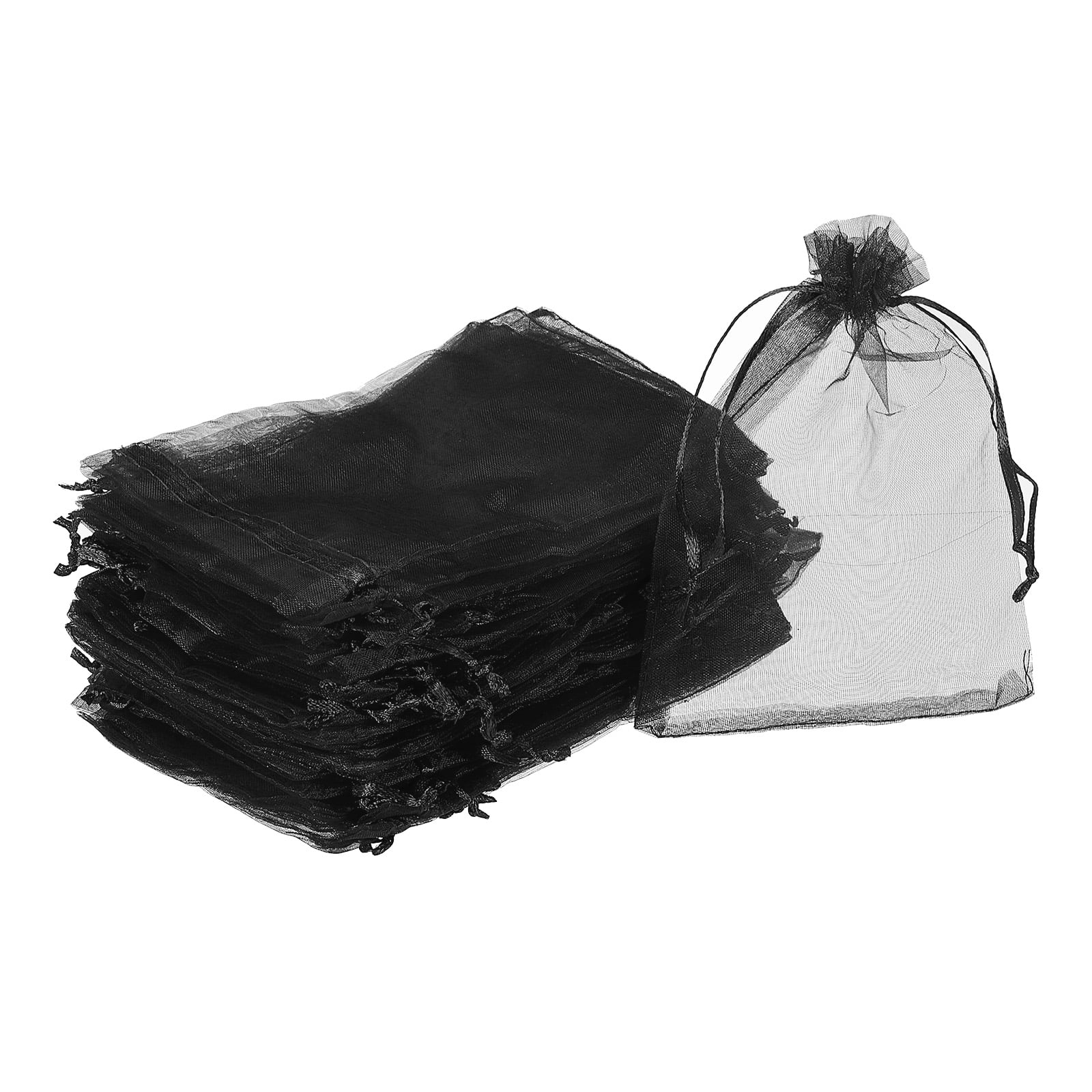 100pcs Organza Bags 4x6 Inch Drawstring Favor Pouches Sheer Mesh
