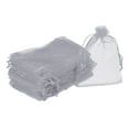 thumbnail image 1 of 100pcs Organza Bags 4x6 Inch Drawstring Favor Pouches Sheer Mesh Bag for Gift Jewelry Wedding Party Grey, 1 of 6