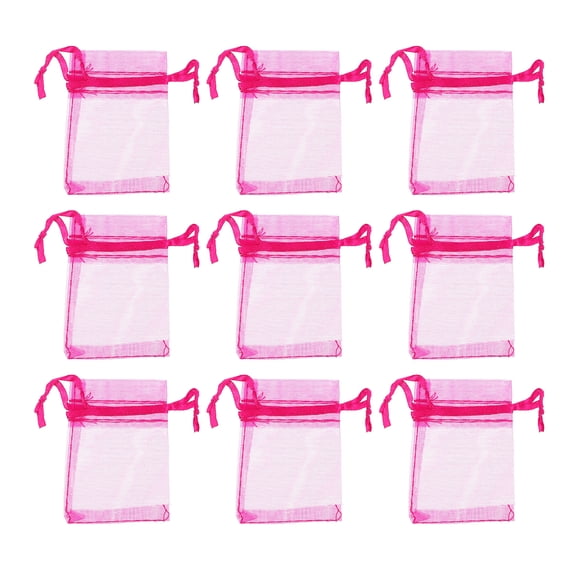 100pcs Organza Drawstring Bags Small Storage Pouches Jewelry Storage Bags