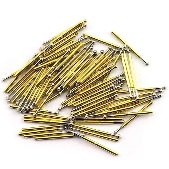 100pcs P75-E2 Spring Test Probe Pogo Pin Test Tools Dia 1.3mm Conical Head 1.02mm Thimble Length 16.5mm PCB Testing Pin Spring Contact Probe