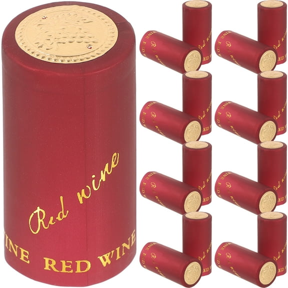 100pcs PVC Wine Bottle Caps Heat Shrink DIY Wine Bottle Sealing Capsules