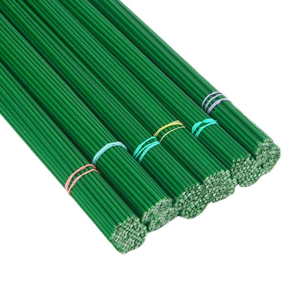 100pcs/Paage 14 Gauge Green Floral Stem Wire for Artificial Flower Making 12 inch,16 inch (16" Long) Green 16