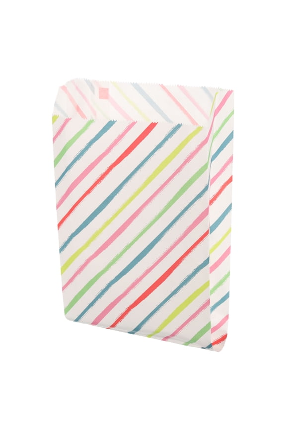 100pcs Paper Sandwich Bags, 1.2x5.1x7.5 Inches Paper Lunch Sack Bags Kraft Paper Bags, Multicolor