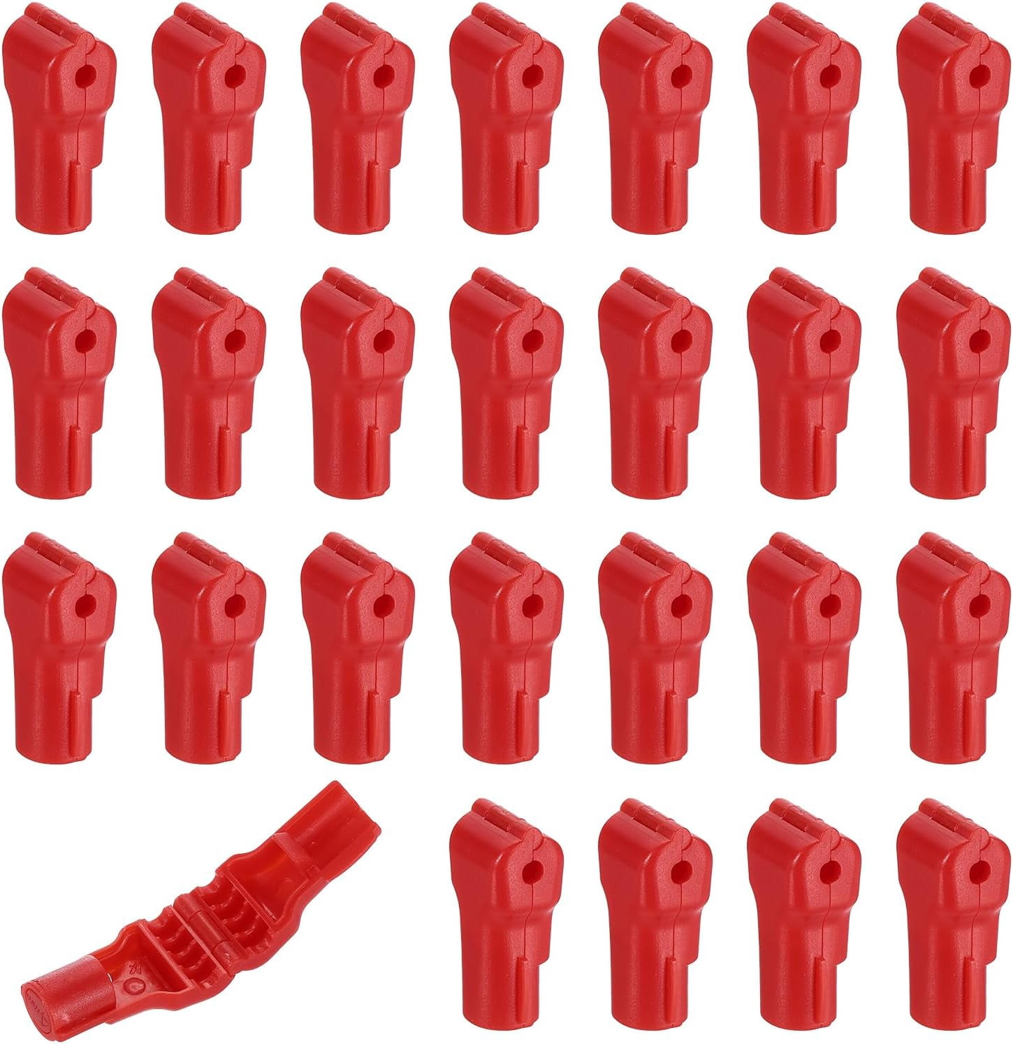 100pcs Peg Hook Locks Stop Locks, 4mm ABS Pegboard Display Hook Security Lock, Anti Sweep Theft Stop Locks for Retail Shop and Shopping Center Pegboard Display, Red