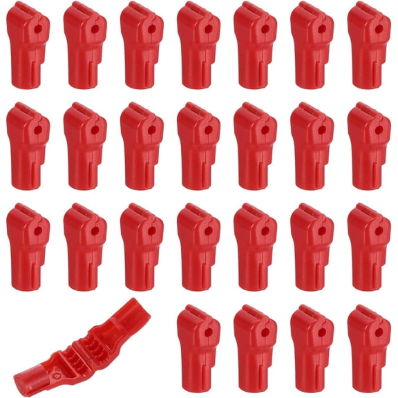 100pcs Peg Hook Locks Stop Locks, 4mm ABS Pegboard Display Hook Security Lock, Anti Sweep Theft Stop Locks for Retail Shop and Shopping Center Pegboard Display, Red