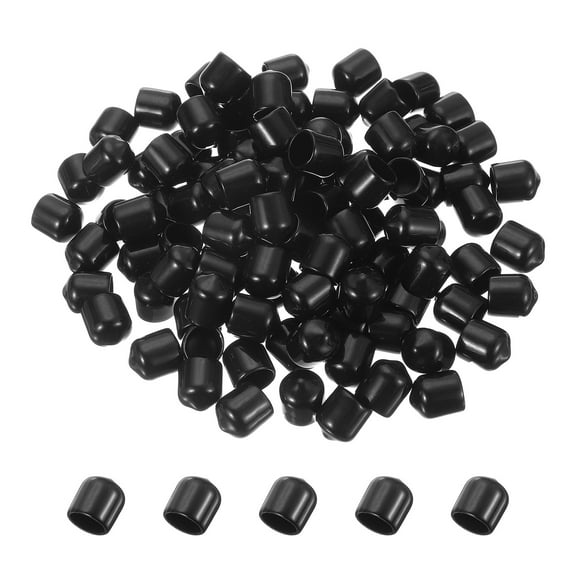 100pcs Pegboard Hooks Protector Rubber End Caps, Peg Board Hook Flexible Prongs End Tips Caps Rack Cover for Pegboard  Dishwasher Hook, Black(30mm Long 12mm Inner Dia)