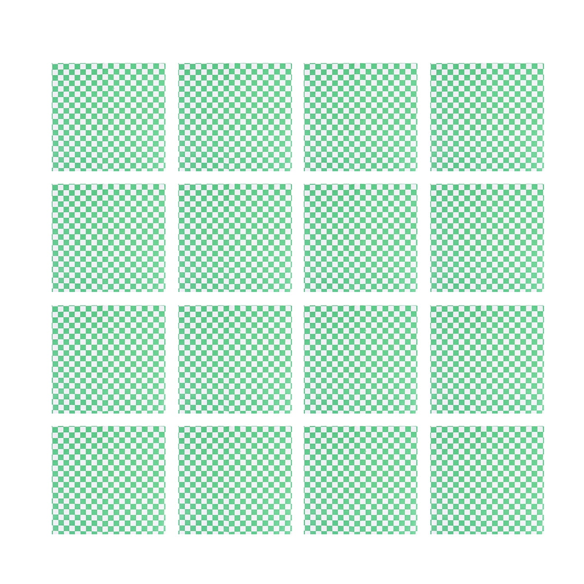 100pcs Plaid Pattern Pizza Oil Paper Fried Food Greaseproof Paper