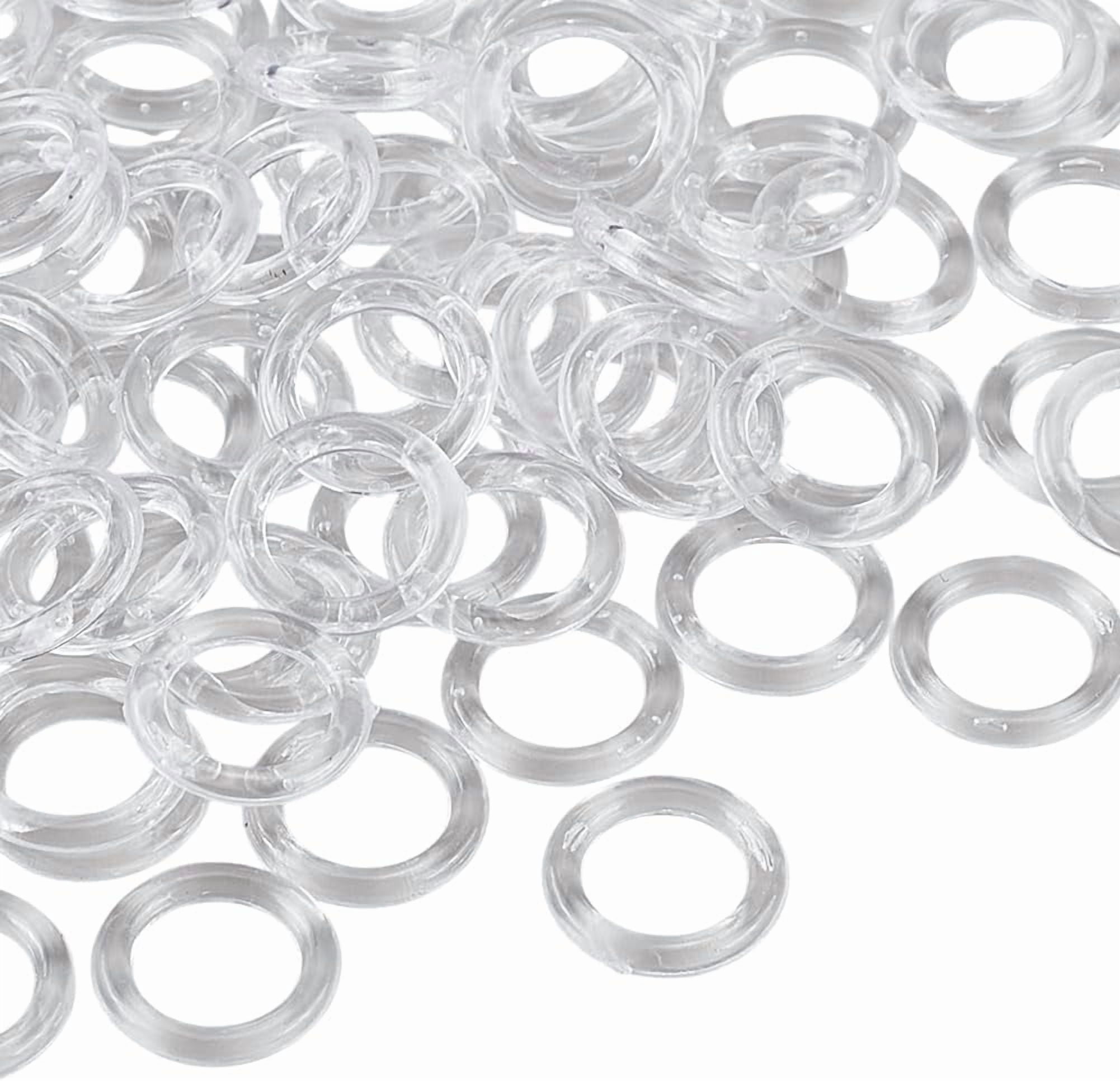 Check Rings Plastic 100pcs Plastic Linking Rings Round Ring Clear 13x2mm Inner Diameter ...