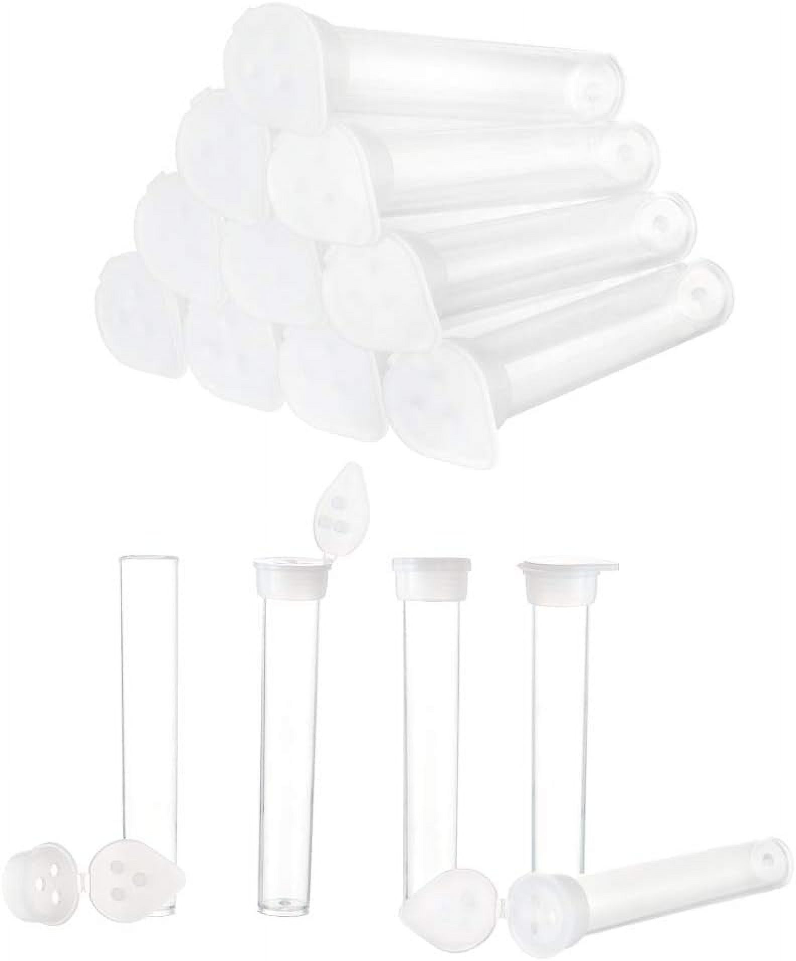 100pcs Plastic Powder Tubes Bottles with 3-Hole Cap Transparent ...