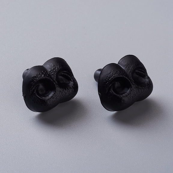 100pcs Plastic Safety Noses Craft Nose for DIY Doll Toys Puppet Plush Animal Making Black 22.5mm 17x20x8mm pin: 5mm Hole: 2mm