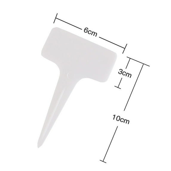 100pcs Plastic Stick T Plant Labels Garden Pot Tray Flower Tag Free Marker