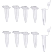 100pcs Polypropylene Graduated Microcentrifuge Tubes with Attached Lid Clear 1.5ML