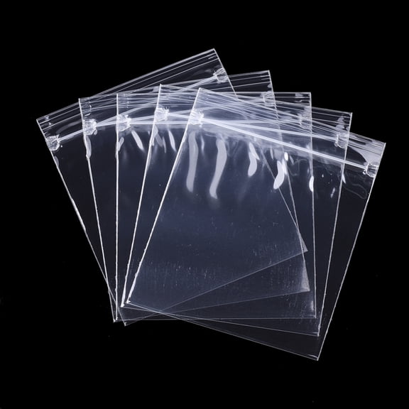 100pcs Polypropylene Zip Lock Bags Top Seal Resealable Bags Self Seal bag Rectangle Clear 11x9cm Unilateral Thickness: 2.7 Mil(0.07mm) Polyethylene
