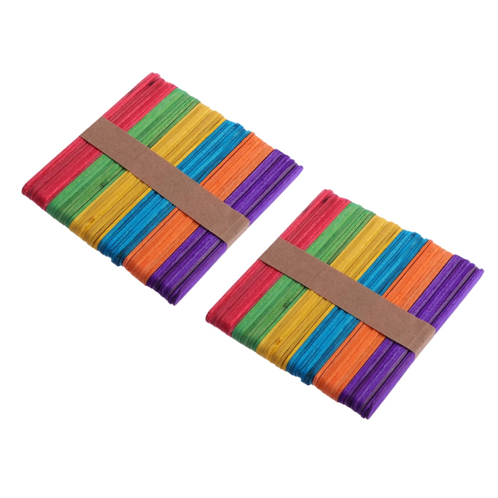 Incraftables Colored Popsicle Sticks for Crafts 600pcs (7 Colors)