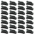 100pcs Portable Rotating Headphone Clips Plastic Headset Clamps (Black