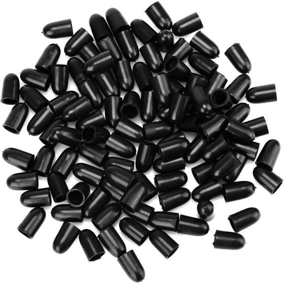 100pcs Pourers Dust Covers, Pourer Caps for Bars Wine Clubs Cafes Wine Liquor Bottle Pourers Caps, Oil Dispenser Spout & Liquor Spout Covers (Black)