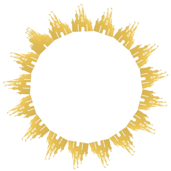 100pcs Castle Cake Topper for Happy Birthday Cake Decoration Castle Dessert Cupcake Topper for Baby Shower Birthday Party Decoration