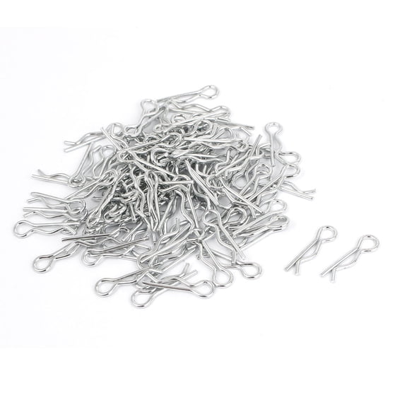 100pcs R Pin Mechanical Hitch Hair Tractor Clip Cotter Kits 1.2mm x 20mm
