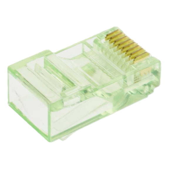 100Pieces Cat5 RJ45 Modular Plugs Ethernet Connectors Transparent Housing For Home And Office Networking