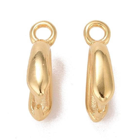 100pcs Rack Plating Eco-friendly Brass Ice Pick Pinch Bails Lead Free & Cadmium Free Real 24K golden Plated 10x2.5mm Hole: 1mm Pin: 1mm