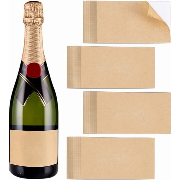 100pcs Rectangle Wine Bottle Labels Wine Bottle Stickers Small Bottles Label forJars Tins Branding Sealing Printable Blank Labels