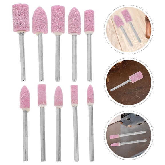 100pcs Red Wheel Grinding 3mm Abrasive Mandrel Mounted Grinding Polishing Tool Grinding Polishing Tool Cone Polishing Accessories Attachment