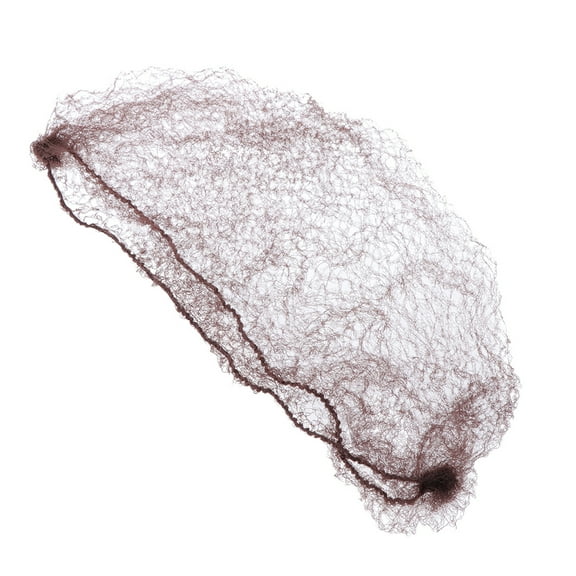 100pcs Reusable Hair Nets Invisible Elastic Mesh Ballet Bun Dress-up Accessories for Women Girls(Coffee/50cm)