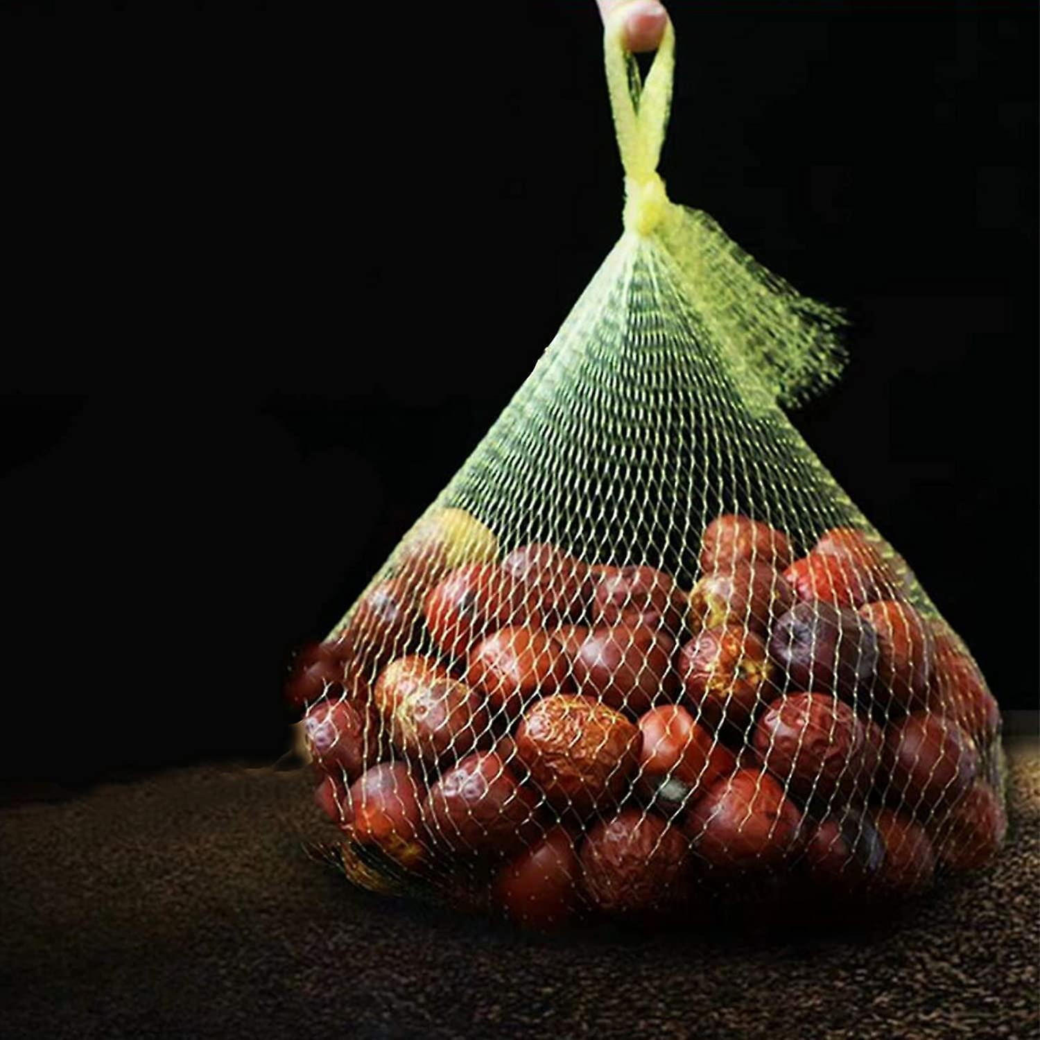 100pcs Reusable Mesh Produce Bags Breathable Fruit Vegetable Storage Bags