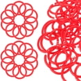 thumbnail image 1 of BESTYASH Multi-Color Loose Leaf Rings Plastic Binder Rings Red 100pcs For Scrapbook, 1 of 8