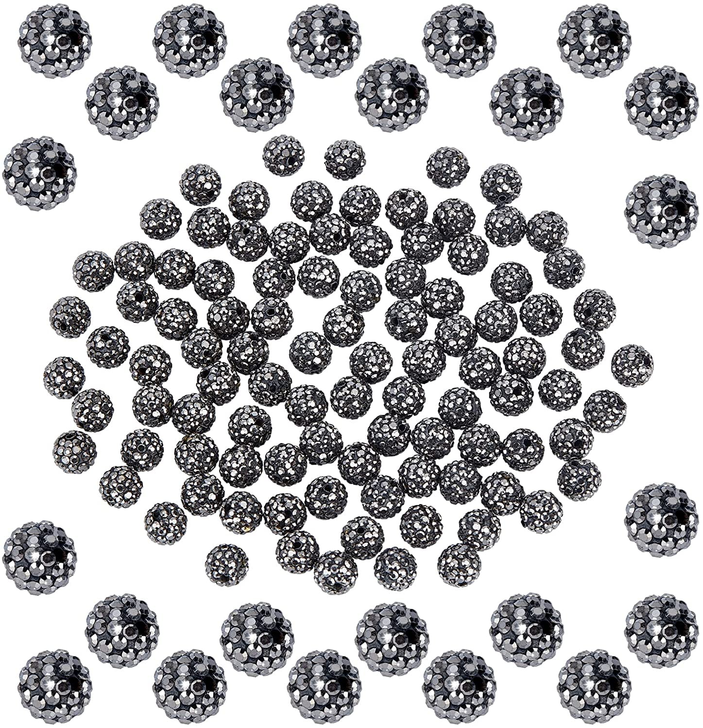 PH PandaHall 100pcs 10mm Dark Green Rhinestone Beads Dark Green  Clay Beads Polymer Crystal Beads Clay Pave Disco Ball Round Diamond Clay  Beads for Necklace Bracelet Jewelry Making Party Decoration 