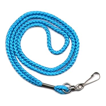 100 PCS Royal Blue Rope Round ID Neck Lanyards With Swivel J Hook – Unisex