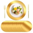 thumbnail image 1 of 100pcs Round Placemats  13" Disposable Paper For Dining Table Mirrored Place Mat Kitchen Banquet Setting Wedding Birthday Dinner Party Decor, 1 of 7