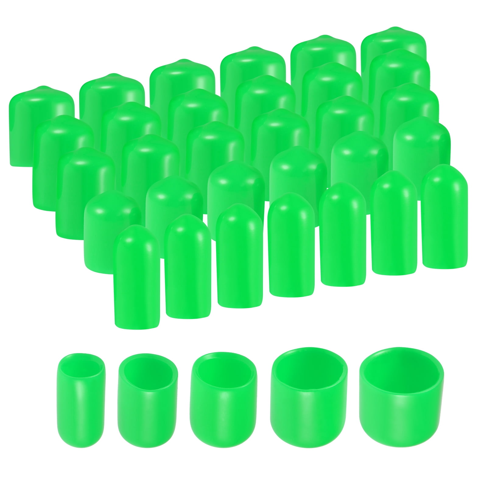 Uxcell 50pcs Clear Rubber End Caps - 7mm ID Vinyl PVC Tube Bolt Cap Covers For Screw Thread Protection - View #9