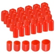 thumbnail image 1 of Uxcell 100Pcs Round Rubber End Caps 1/4" 3/8" 1/2" 5/8" 3/4" Red Vinyl Cover Screw Thread Protectors Assortment Kit, 1 of 6