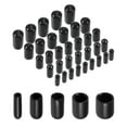thumbnail image 1 of 100pcs Round Rubber End Caps 1/8" 3/16" 1/4" 5/16" 3/8" Black Vinyl Cover Screw Thread Protectors Assortment, 1 of 5