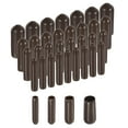 thumbnail image 1 of Uxcell 100pcs Round Rubber End Caps 3/32" 1/8" 5/32" 1/4" Brown Vinyl Cover Kit, 1 of 5