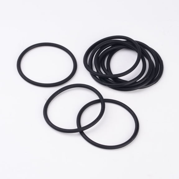 100pcs Rubber Bracelet Black Inner Diameter: 2-3/8 inch(6cm)