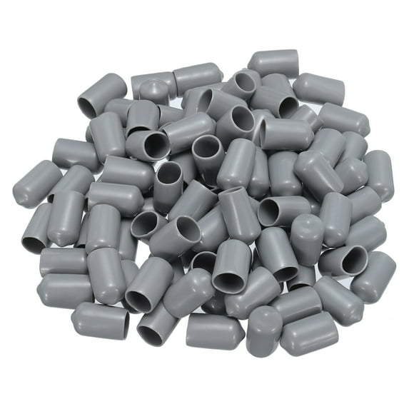 Uxcell Screw Thread Protectors Rubber End Cap Cover 12mm Grey