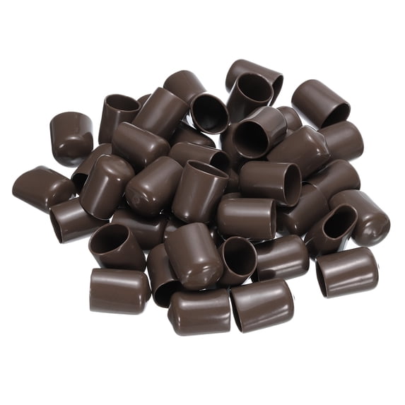 Uxcell Screw Thread Protectors Rubber End Cap Cover 16mm Brown
