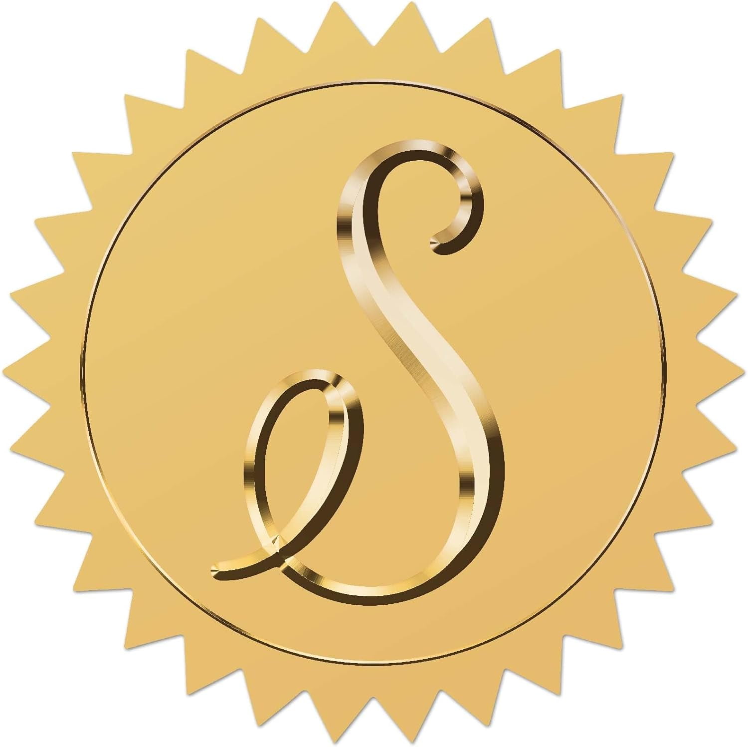 100pcs S Gold Foil Embossed Stickers 2