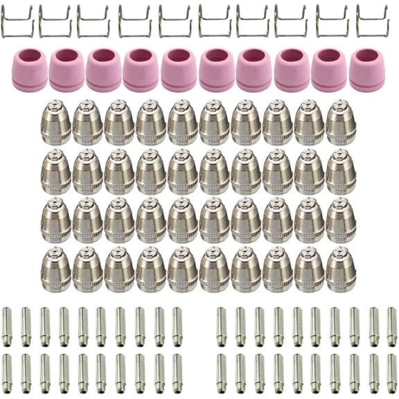 100pcs SG-55 AG-60P WSD-60 Plasma Cutter ConsumablesPlasma Cutter Cutting Torch Tip Nozzles Consumables Kit Visit the CONGNI Store