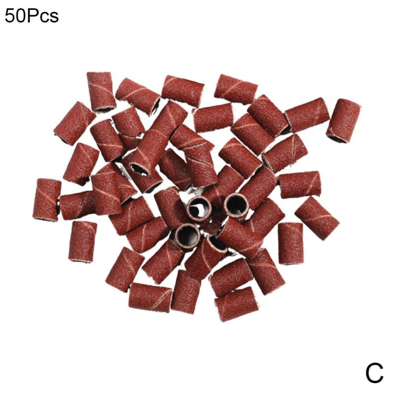100pcs Sanding Band Drill File Machine Bits Ring For Nail Art