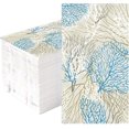 thumbnail image 1 of 100pcs Sea Fans Guest Napkins Disposable Paper Pack Coastal Napkins for Summer Bathroom Powder Room Wedding Anniversary Holiday Bridal & Baby Shower Decorative Towels, 1 of 11