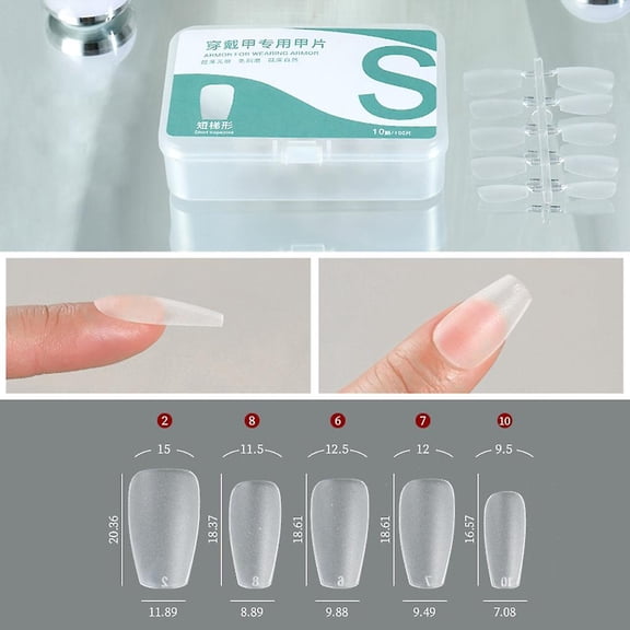 100pcs Seamless Fake Nails Pack Artificial Nails Acrylic Nails Extension Tip