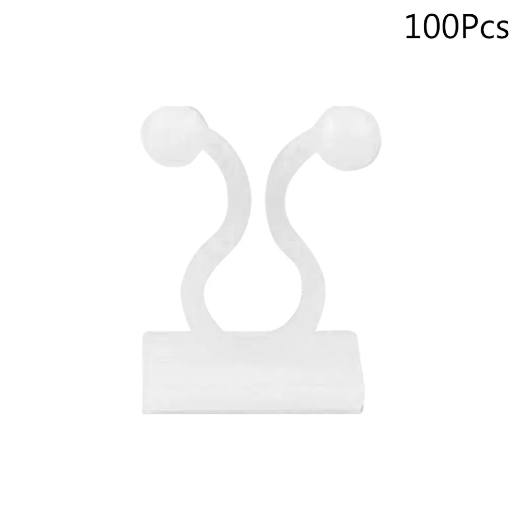 100pcs Self Adhesive Plant Climbing Wall Fixing Clips Household Vine
