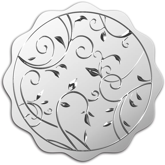 100pcs Self-adhesive Silver Foil Embossed Stickers Medal Decoration Sticker Vine Pattern Stickers Graduation Corporate Notary Seals Envelope Gift Sealing Stickers