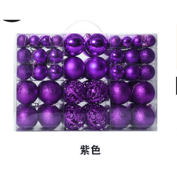 100pcs Set Christmas Tree Balls Bauble Ornaments Xmas Party Home Decor/Decorations Hanging Christmas Supplies Ornament Gold