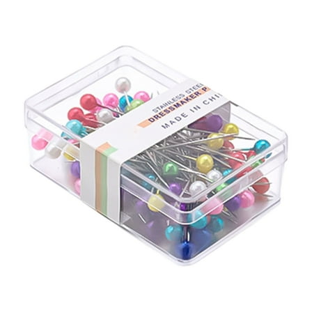 100pcs Sewing Pins Pin For Sewing 100 Pieces Sewing Pins Set For Sewing DIY Projects Ewing Pins Straight Pins For Fabric Multicolor Pearlized Head Pins Long Quilting Pins